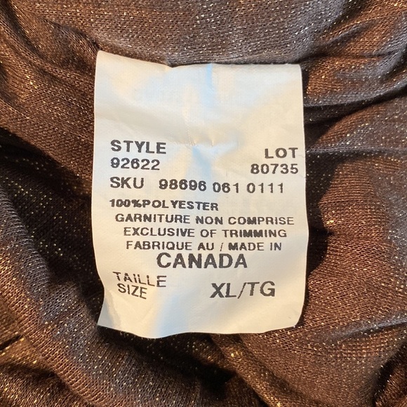 Y2K le Château  boat neck blouse, brown & gold threading, ruched sides & waist🤎 - Picture 9 of 9